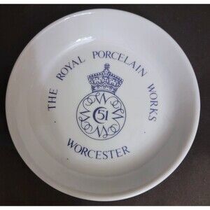 Collectible Royal Worcester Porcelain Saucer "51" in the center Refers to 1751